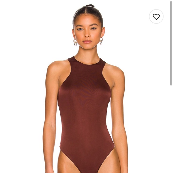 Revolve Brown High Neck Bodysuit NWOT - Picture 4 of 5
